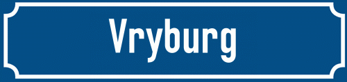 Straßenschild Vryburg