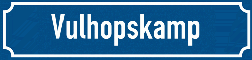 Straßenschild Vulhopskamp
