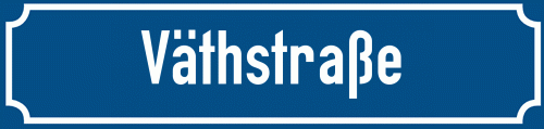 Straßenschild Väthstraße