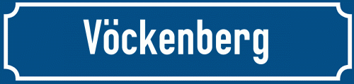 Straßenschild Vöckenberg zum kostenlosen Download