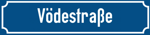 Straßenschild Vödestraße