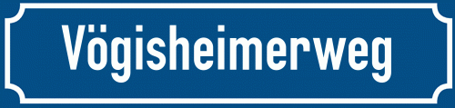 Straßenschild Vögisheimerweg zum kostenlosen Download