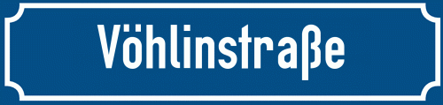 Straßenschild Vöhlinstraße