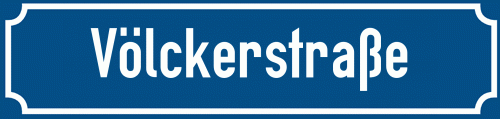 Straßenschild Völckerstraße
