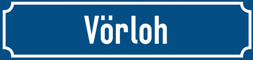 Straßenschild Vörloh