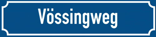 Straßenschild Vössingweg