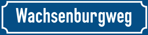 Straßenschild Wachsenburgweg