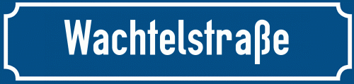 Straßenschild Wachtelstraße