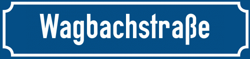 Straßenschild Wagbachstraße