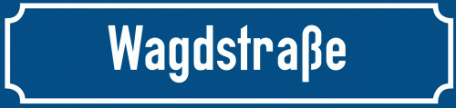Straßenschild Wagdstraße