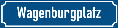 Straßenschild Wagenburgplatz