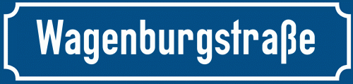 Straßenschild Wagenburgstraße