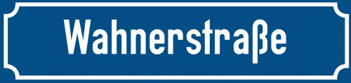 Straßenschild Wahnerstraße