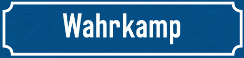 Straßenschild Wahrkamp