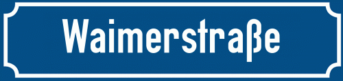 Straßenschild Waimerstraße