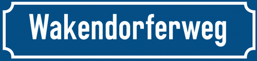 Straßenschild Wakendorferweg
