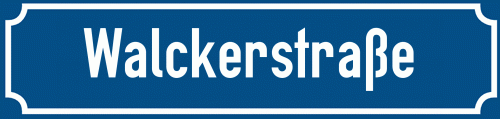Straßenschild Walckerstraße
