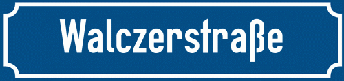 Straßenschild Walczerstraße