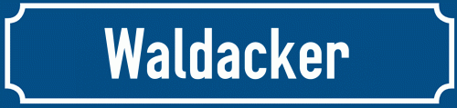 Straßenschild Waldacker