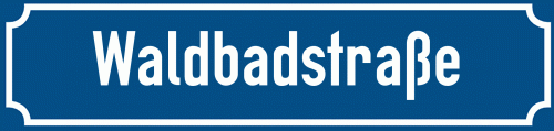 Straßenschild Waldbadstraße