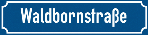 Straßenschild Waldbornstraße