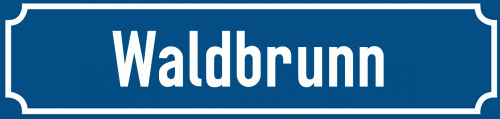 Straßenschild Waldbrunn