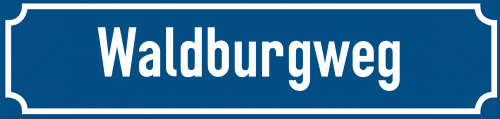 Straßenschild Waldburgweg
