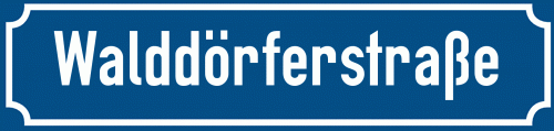 Straßenschild Walddörferstraße zum kostenlosen Download