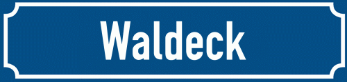 Straßenschild Waldeck