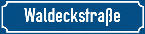Straßenschild Waldeckstraße