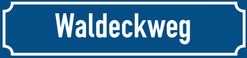 Straßenschild Waldeckweg