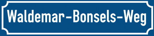 Straßenschild Waldemar-Bonsels-Weg