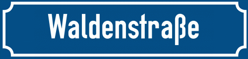 Straßenschild Waldenstraße