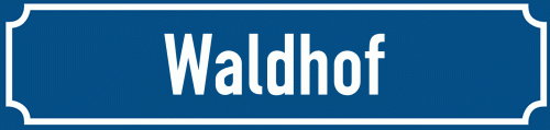 Straßenschild Waldhof