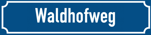 Straßenschild Waldhofweg