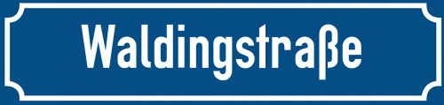 Straßenschild Waldingstraße