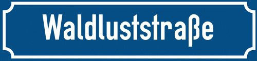 Straßenschild Waldluststraße