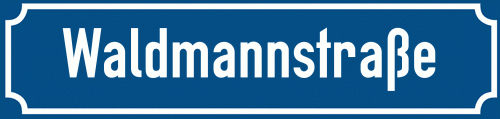 Straßenschild Waldmannstraße