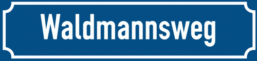 Straßenschild Waldmannsweg