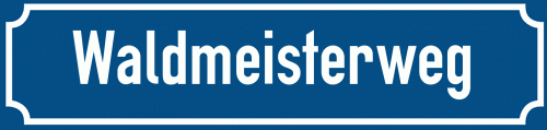 Straßenschild Waldmeisterweg