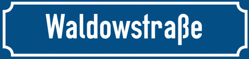 Straßenschild Waldowstraße