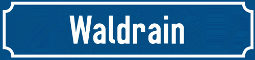 Straßenschild Waldrain