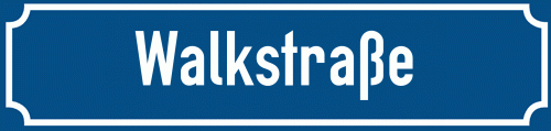 Straßenschild Walkstraße