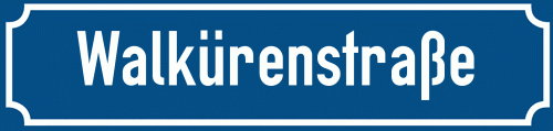 Straßenschild Walkürenstraße