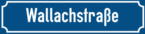 Straßenschild Wallachstraße