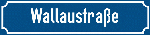 Straßenschild Wallaustraße
