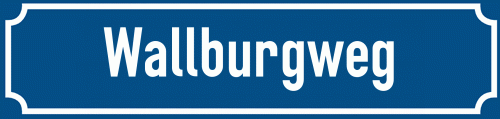 Straßenschild Wallburgweg