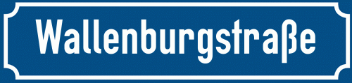 Straßenschild Wallenburgstraße