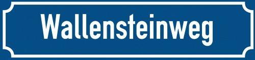 Straßenschild Wallensteinweg