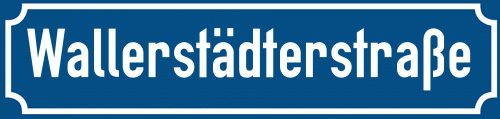 Straßenschild Wallerstädterstraße zum kostenlosen Download